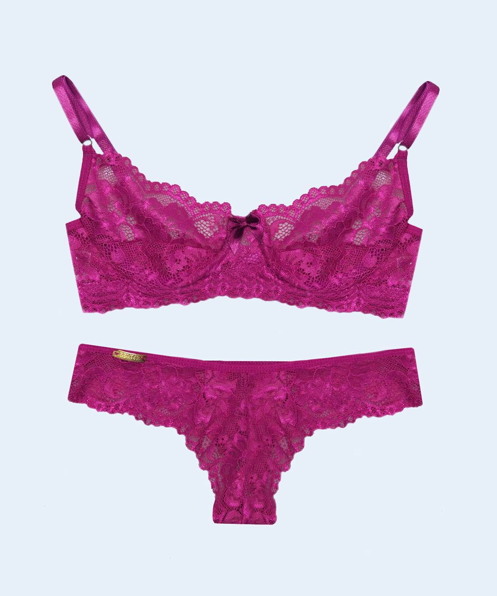 Conjunto Renda Sem Bojo com Aro - FEMME FATALLE